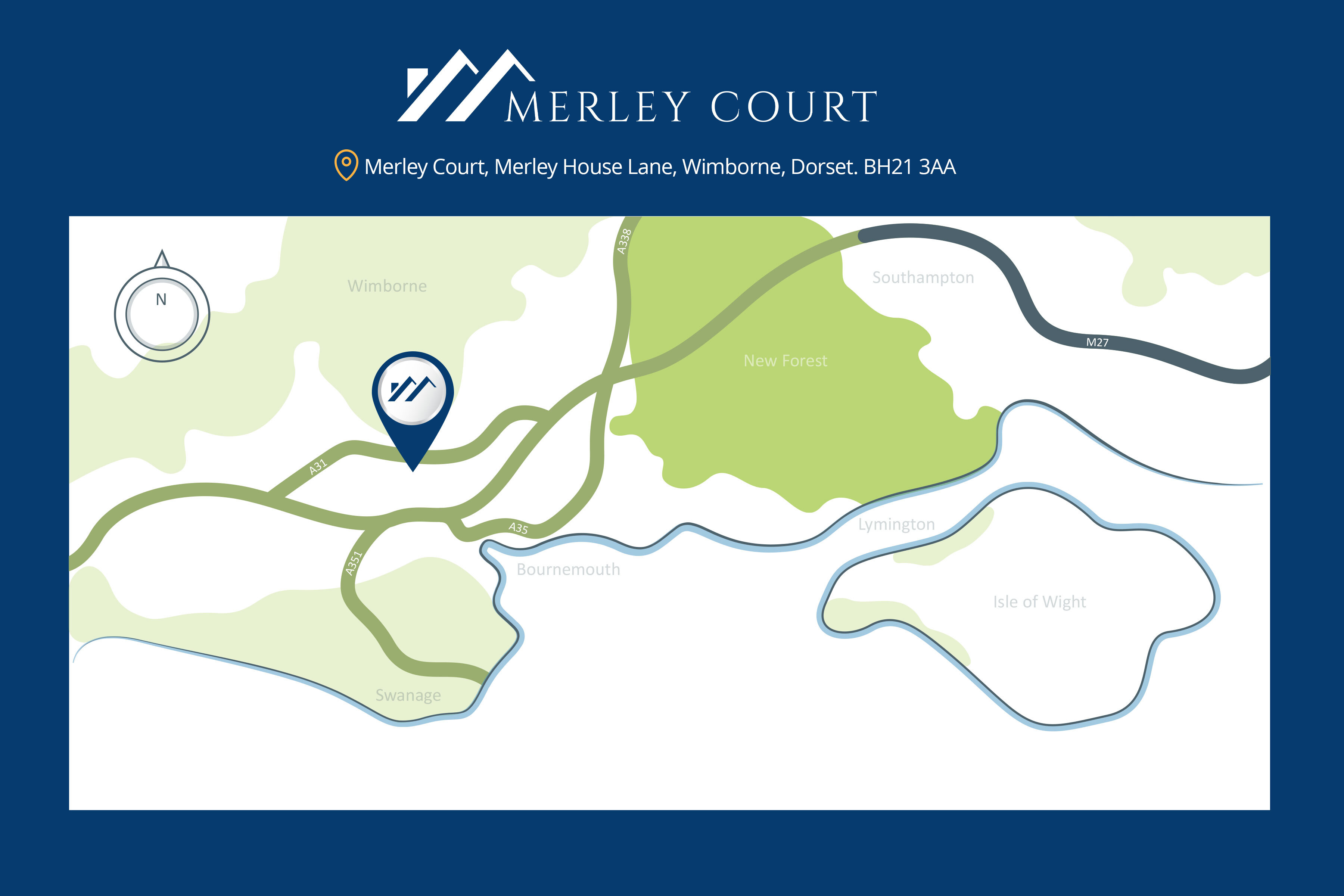 Merley Court Local Area Map